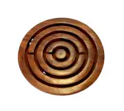 6 Inch Wooden Labyrinth Board Game Ball in a Maze Puzzle Toys Indoor Puzzle Game