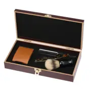 440 Steel Shaver Kits Cut Throat Straight Razor Shaving Brush Strop Box Gift Set