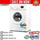 Devanti 8kg Front Load Washing Machine Quick Wash Automatic Clothes Washer White