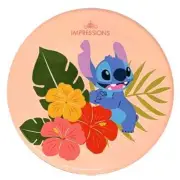 Impressions Vanity - Stitch LED Rechargeable Compact Mirror Coral - Pre-order