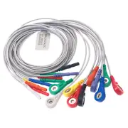 10-Lead Universal ECG/EKG wire Snap Holter Recorder ECG Patient Monitor Cable