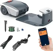 APP Control Robot Lawnmower,Automatic Robotic Lawn Mower,Cuts Up to 1500 sq m,with 30% Slope, Ultra Quiet Mowing,with Rain Sensor,Bluetooth Application Control, Safety Sensors