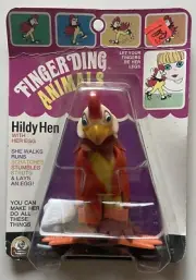 Vintage Remco Finger Ding Doll Hildy Hen With Her Egg 1970 Finger Dings Animal