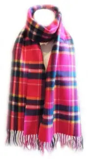 New D&Y Buffalo Plaid Winter "SOFTER THAN CASHMERE?" Scarf Multi-Color / Red