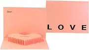 NUOBESTY 3D Heart Greeting Cards Pop up Cards for Boyfriend Girlfriend Love Valentine's Day