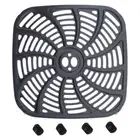 Metal Air Fryers Cooking Mats Square Grilling Mats Metal Texture Air Fryers Pad