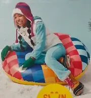 Snow Tube Inflatable Snow Sled Toboggan For Kids Age 6+