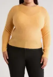 Vince Womens Sweater Plus 3X Tangelo Mohair Wool Featherweight Pullover $295
