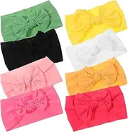 [AUTSUPPL] Baby Hair Band Set 8pcs Elastic Bow Headbands Bows for Boys and Girls Newborns and Toddlers Head Band Accessories