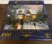 Thomas Kinkade Skater’s Pond 1000 Piece Jigsaw Puzzle NEW