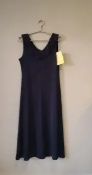 NINA LEONARD Black Sleeveless V-Neck Dress Size Medium
