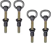 HEVSTIL 4PCS Antique Brass Swing Mirror Mounting Bolt 3-2/3" Long Adjustable Mirror Mounting Hardware Hinge Bolt for Swivel Mirror Cabinet, Dresser, Vanity Hardware