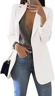[Generic] Womens Casual Blazers Open Front Long Sleeve Work Office Suit Jackets Blazer