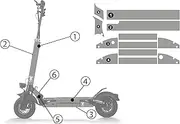 Sticker for Smartgyro Electric Scooter Model (Sport Blue 2) (Scooter Not Included)