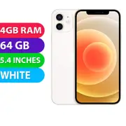 Apple iPhone 12 Mini (64GB, White) - Refurbished (Excellent)