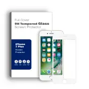 iPhone Series Compatible Tempered Glass Screen Protector - White, iPhone 7 Plus