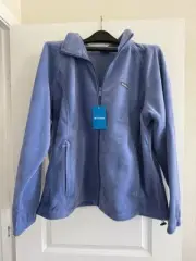 Columbia Womens Benton Springs Fleece Jacket Size 3X Full Zip Plus Size Blue NWT