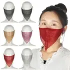 Gift Popular Jewelry Bling Rhinestone Face Mask Crystal Mouth Mask Reticulated