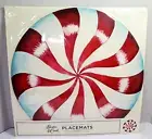 Hester & Cook Peppermint Paper Placemats Pack 12 Made in the USA 16x16"