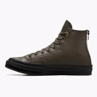 【CONVERSE】休閒鞋 男鞋 女鞋 帆布鞋 高筒 皮革 CHUCK 70 BACK ZIP HI 綠 A02110C