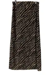 Sportsgirl Skirt Zebra Print Midi Size XS Elastic Waist BNWT