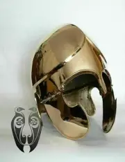 Medieval Knight Late Corinthian Helmet 18G Steel Early Roman Greek Costume HTT23