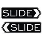Designer Slide Door Sign - Black - Medium
