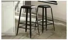 2x Levede Industrial Bar Stool Kitchen Stool Barstools Dining Chair Leather Seat