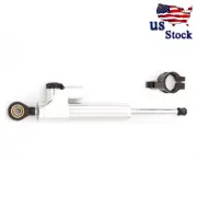CNC Silver Steering Damper Motorcycle Stabilizer Linear Reversed Safety Control
