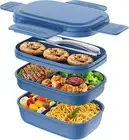 Lunch Box Containers, Stackable Bento Box Adult Lunch Box for Kids, Large