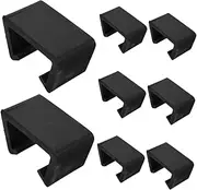 NULYLU 8pcs Chair Fasteners Couches Clip Holder for Office Clip on High Chair Sofa Making Clip Furniture Module Fasteners Outdoor Furniture Clips for Wicker Sectional Plastic Black