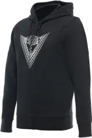 Dainese Logo Zip Hoodie, black-white, Size 3XL for Men Black White