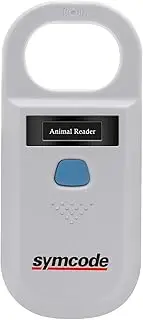 Symcode RFID EMID Animal Microchip Reader - Handheld Pet ID Chip Scanner with High Brightness OLED Display for Dog, Cat Tracking and Management