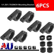 6x 25-50mm Work Light Bar Roll Bullbar Holder Inserts Clamps Pipe Mount Bracket (for: Mitsubishi)