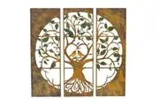Willow & Silk Laser cut 35cm Metal Tree Of Life 3-Piece Nature Wall Art/Decor