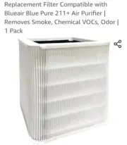 211+ Replacement Filter Compatible W/ Blueair Blue Pure Air Purifier, True HEPA