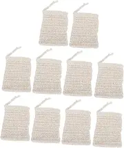 NOLITOY 10pcs Soap Storage Bags Drawstring Soap Pouches Net Bathing Soap Saver for Handmade Body Wash Lightweight for Family Travel