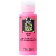 Folk Art Glow in the Dark Acrylic Paint 59ml Pink