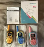 3-Pack Foredom Kids Walkie Talkies Uses AAA Batteries 22 Channel+Flashlight New
