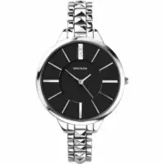 NEW-Sekonda Ladies Editions Bracelet Watch Large Stone Set Black Dial 2035