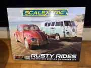 Scalextric C3966A Rusty Rides Volkswagen Beetle & T1b Camper Van Limited Edition