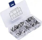 50pcs M3-M8 Stainless Steel Wing Nut Butterfly Nuts Kits for Fastener