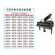 Plastic Sealing Piano Chord Chart for Piano Exercise /Write Music 8.27 x 11 Inch