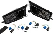 Moose LED Headlights Black Reflector Polaris General/RZR/RZR 4/RZR XP