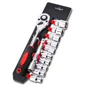 1/2" Driver Socket Set & Extension Bar - 12 Piece Set