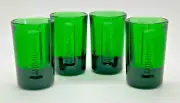 SET OF FOUR JAGERMEISTER GREEN 2.5 CL SHOT GLASSES - PUB BAR HOME SPIRIT PARTY 4