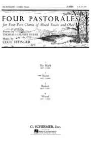 Noon Four Pastorales With Oboe A Cappella SATB Cecil Effinger
