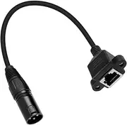 RJ45 Adapter Cable | Adapter Cable Female 3 Pin Network Connector,Controllers Converter Accessories Ethernet Extension Audio Connector for Conference Rooms & Stage