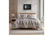 Kenneth Cole Brown Leopard Print Cotton Quilt Cover Home Bedding Linen Set