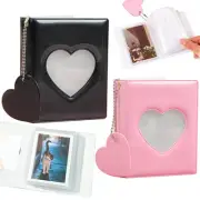 2 Pcs Love Heart Photocard Holder Book, BetterJonny 3 Inch Mini Black+Pink